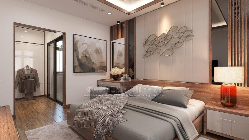 Bạn đang cần tham khảo mẫu phòng ngủ đẹp cho con trai lớn, không gian phòng ngủ khép kín theo phong cách hiện đại với cách trang trí khoa học, độc đáo trong biệt thự Vinhomes Imperia Hải Phòng là một gợi ý khá ấn tượng. Thiết kế nội thất chung cư