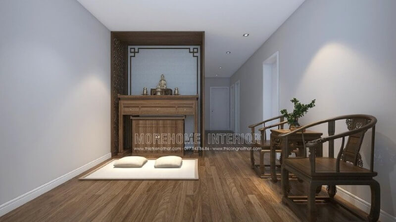 Trang trí phòng thờ Phật tại gia đẹp Thiết kế nội thất chung cư
