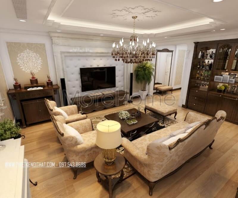 Mẫu sofa đẹp độc đáo và ấn tượng được thể hiện qua từng đường nét chạm khắc khéo léo tinh xảo sofa tân cổ điển