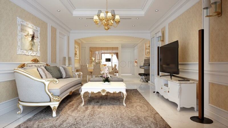 Các chi tiết trạm khắc tỉ mỉ từ bộ sofa gỗ tự nhiên giúp không gian phòng khách thêm phần tinh tế, mềm mại đồng thời cũng góp phần không nhỏ trong việc tạo sự cân bằng cho đường nét trong không gian sinh hoạt chung. sofa tân cổ điển