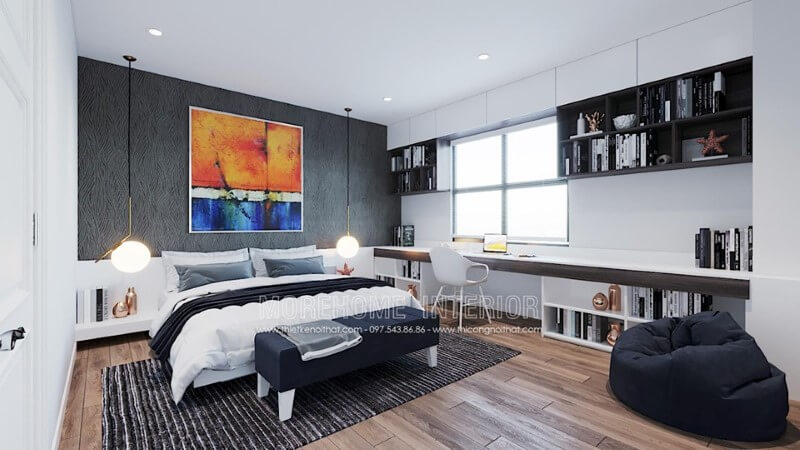 Trang trí nội thất phòng ngủ hiện đại đẹp Thiết kế phòng ngủ nhà phố