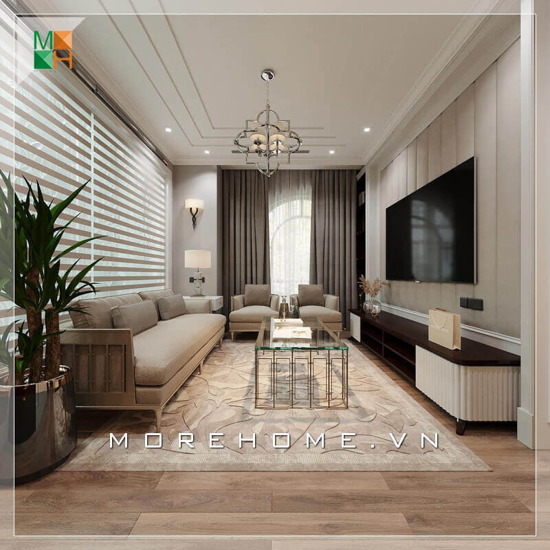Thiết kế nội thất phòng khách nhà phố