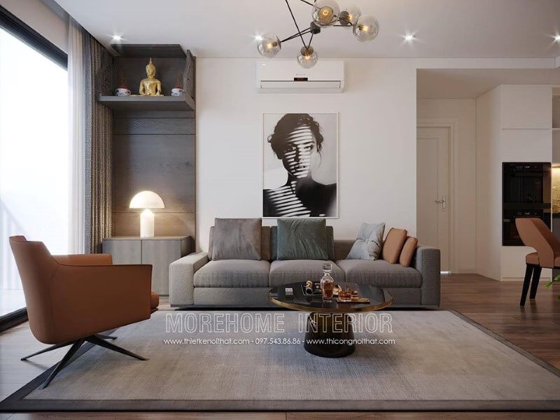 Thiết kế phòng khách đẹp cho căn hộ chung cư