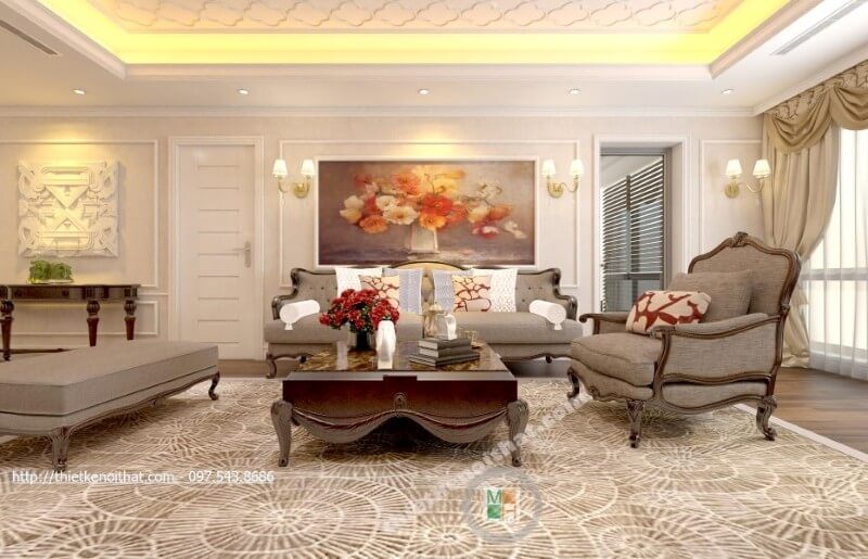 Thiết kế nội thất chung cư Thăng Long Number One cao cấp với sự kết hợp hoàn hảo giữa 2 phong cách hiện đại và tân cổ điển không hề làm mất đi vẻ đẹp và sự rộng rãi của ngôi nhà mà càng khiến không gian thêm sáng đẹp, thoáng đãng