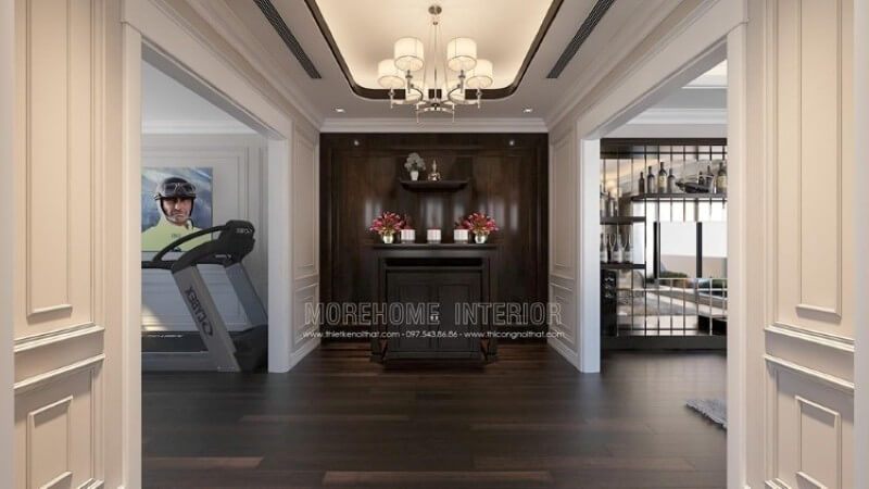 Thiết kế nội thất phòng thờ cho biệt thự cao cấp phong cách hiện đại