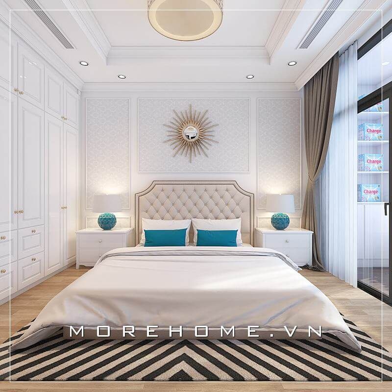 #18 Hình ảnh thiết kế chung cư sang trọng với giường phòng ngủ da nhập khẩu